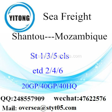 Carga de mar de puerto de Shantou envío a Mozambique